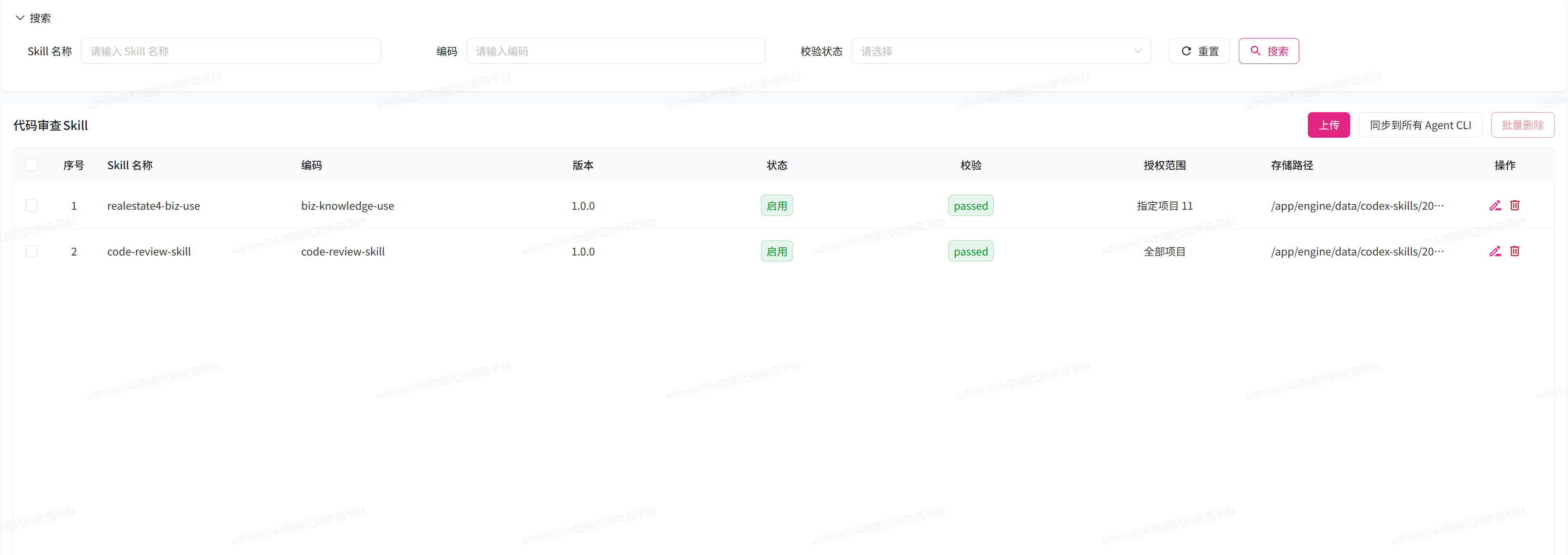 审查 Skill 管理